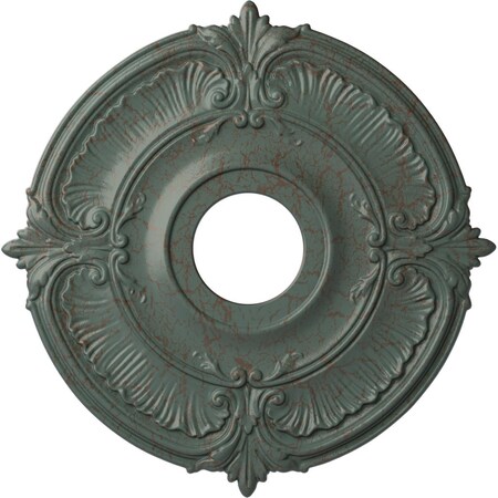 Attica Ceiling Medallion (Fits Canopies up to 5"), 18"OD x 4"ID x 5/8"P, Cloud Burst Crackle